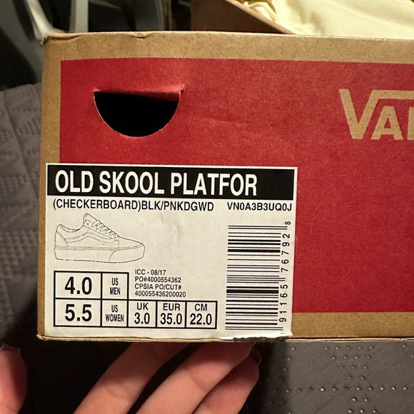 Checkered Old Skool Platform Vans - Picture 3 of 8